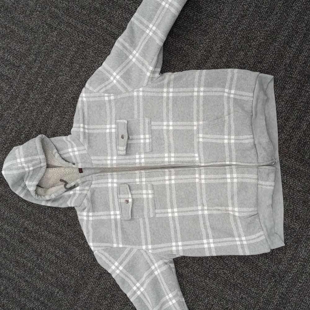 Royal Testimony XL GREY WHITE ZIPDOWN JACKET